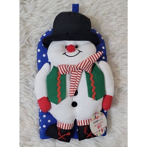 Ritz Kitchen Friends Decorative Cotton Oven Mitts Bundle Set Snowbuddy the Snowm - Picture 8 of 9